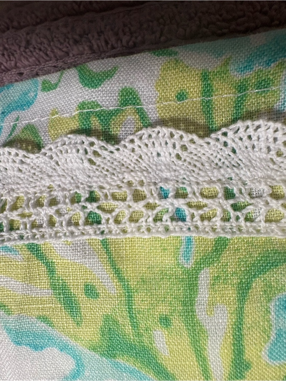 SUMMER SALE! 50% OFF- J Jill Linen Dress - White w/ Aqua & Lime Print - Size L - Picture 3 of 6